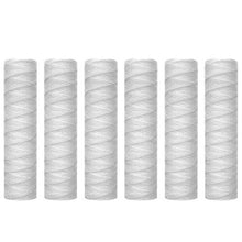 10 Micrometre String Wound Sediment Water Filter Cartridge,6 Pack,Whole House Sediment Filtration,Universal