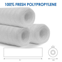 10 Micron 10 Inch x 2.5 Inch String Wound Sediment Water Filter Cartridge Whole House Sediment Filtration, Universal Replacem