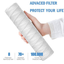10 Micron 10 Inch x 2.5 Inch String Wound Sediment Water Filter Cartridge Whole House Sediment Filtration, Universal Replacem