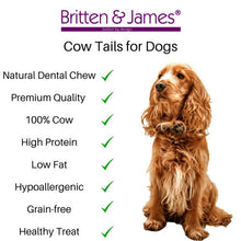 10 Thick Cow Tails for Dogs (15cm length). 100% Natural Beef Dog Treat Chew and Long-Lasting Dental Stick