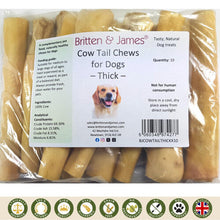 10 Thick Cow Tails for Dogs (15cm length). 100% Natural Beef Dog Treat Chew and Long-Lasting Dental Stick