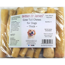 10 Thick Cow Tails for Dogs (15cm length). 100% Natural Beef Dog Treat Chew and Long-Lasting Dental Stick