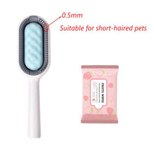 (1St Pink Short, As The Pictures) Double Sided Hair Removal Brushes for Cat Dog Pet Grooming Comb with Wipes Kitten Brush Gato Accesorios Artículos Para Mascotas