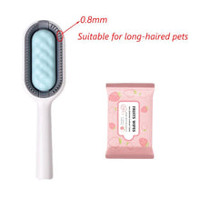 (1St Pink Short, As The Pictures) Double Sided Hair Removal Brushes for Cat Dog Pet Grooming Comb with Wipes Kitten Brush Gato Accesorios Artículos Para Mascotas