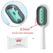 (1St Pink Short, As The Pictures) Double Sided Hair Removal Brushes for Cat Dog Pet Grooming Comb with Wipes Kitten Brush Gato Accesorios Artículos Para Mascotas