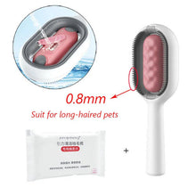 (1St Pink Short, As The Pictures) Double Sided Hair Removal Brushes for Cat Dog Pet Grooming Comb with Wipes Kitten Brush Gato Accesorios Artículos Para Mascotas