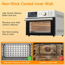30L Air Fryer Oven With Rotisserie, 1800W & 21 Preset Mode Countertop Convection Mini Oven with Digital LCD Display, Timer