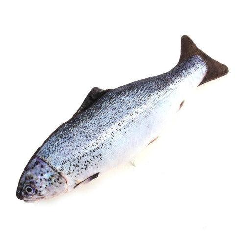 (4) 30cm Large Size Interactive Pets Pillow Catnip Toys Simulation Plush Fish Shape Doll Chew Bite Cat Toys