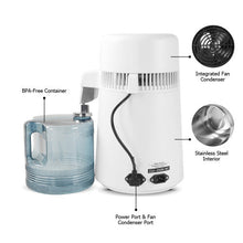 4L Water Distiller Machine Stainless Steel Tank & BPA Free Jug