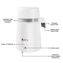 4L Water Distiller Machine Stainless Steel Tank & BPA Free Jug