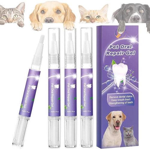 (4pcs) Pet Oral Repair Gel,pet Oral Restoration Whitening Gel, No Brushing Pet Oral Repair Gel,pet Teeth Cleaning Gel For Dogs & Cats