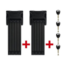 ABUS Folding Lock Bordo Big 6000/120 SH, Set of 2 with Brackets, Hardened Steel Bike Lock, Keyed Alike, ABUS Security Level 10, Length 120 cm