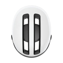 ABUS HUD-Y ACE city helmet - stylish bike helmet with visor and magnetic, rechargeable rear LED light - for men and women