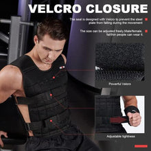 Adjustable Weighted Vest 20KG Workout Weight Vest Training Fitness Weighted Jacket for Man Woman (Included 96 Steel Plates Weights)