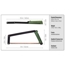 Agawa Canyon BOREAL21 Tripper KIT- 21 inch Folding Bow Saw, Rugged Cordura Sheath, Additional Aggressive Blade (Black Frame- Green Handle)