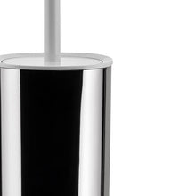 Alessi Birillo Toilet Brush in 18/10 Stainless Steel Mirror Polished, White