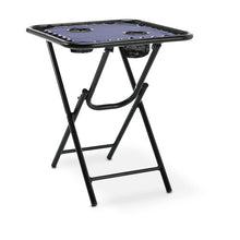 Amazon Basics Zero Gravity Alloy Steel Chair with Side Table For Relaxing, Cup Holders,Reclining,Foldable, Set of 2, Blue