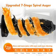 AMZCHEF Juicer Machines - Cold Press Slow Juicer - Masticating Juicer for Whole Fruits and Vegetables   with 2 Cups and Brush - Orange