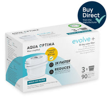 Aqua Optima Evolve+ Water Filter Cartridge, 3 Pack (3 Months Supply)
