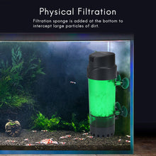 Aquarium Fish Tank Fluidized Moving Bed Filter Bubble Media Filter with Air Stone and Sponge Filter LH-300