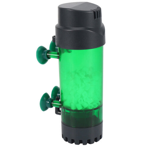 Aquarium Fish Tank Fluidized Moving Bed Filter Bubble Media Filter with Air Stone and Sponge Filter LH-300
