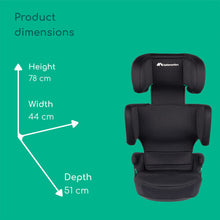 Bebeconfort Road Fix i-Size Booster Seat, ISOFIX Car Seat, i-Size Car Seat, from 3.5 Years up to 12 Years, 15-36 kg, 100-150 cm, Black Mist
