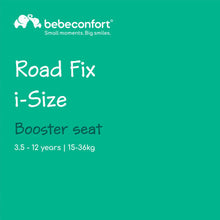 Bebeconfort Road Fix i-Size Booster Seat, ISOFIX Car Seat, i-Size Car Seat, from 3.5 Years up to 12 Years, 15-36 kg, 100-150 cm, Black Mist