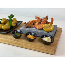 Black Rock Grill Steak on a Stone Grill Set, Sizzling Lava Stone Cooking Set