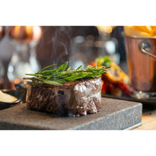 Black Rock Grill Steak on a Stone Grill Set, Sizzling Lava Stone Cooking Set