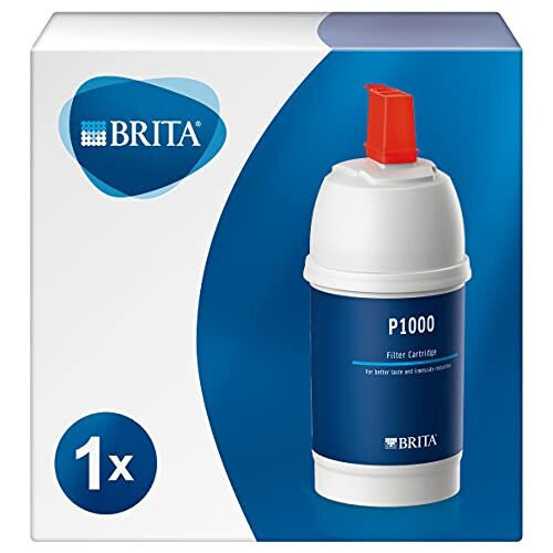 BRITA P1000 replacement filter cartridge for BRITA filter taps, reduces chlorine, limescale and impurities (Packaging may vary)