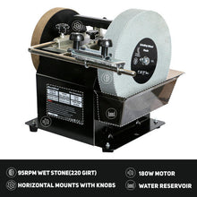 BUCKTOOL 250mm Wet Bench Grinder, 180W Wet Stone Sharpening and Honing System, 230~240V Water Cool Grinding Machine