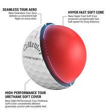 Callaway Golf Chrome Soft Premium Tour Golf Ball 2024 White 4 for 3 Triple Track