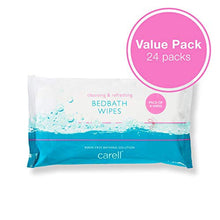 Carell Bed Bath Wipes Pack of 24 - 8 Wipes per Pack (192 Wipes) - Easy to use, Containing Aloe Vera, Dermatologically Tested