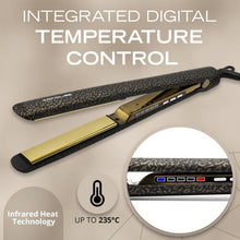 Corioliss C3 Hair Straightener for Women Professional Titanium Plates Flat Iron UK Plug (Leopard Gold Soft Touch)