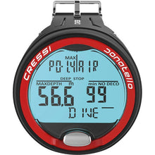 Cressi Donatello - Adult Unisex Professional Underwater Wrist Computer for Diving in Air/Nitrox and Apnea, Black/Red, One Size
