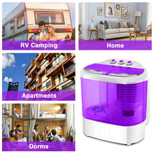 Display4top Electric Mini Portable Compact 3.6KG Capacity Washer Washing Machine Spin Dryer Laundry (Purple)