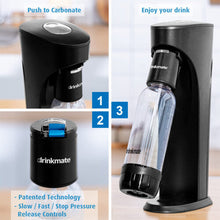 DrinkMate OmniFizz Sparkling Water and Soda Carbonator, Sparkles Any Drink, Includes 1L Re-usable BPA-Free Carbonating Bottle