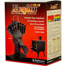 Ecofan 810CAXBX Heat Powered Wood Stove Fan, Black, Bilingual