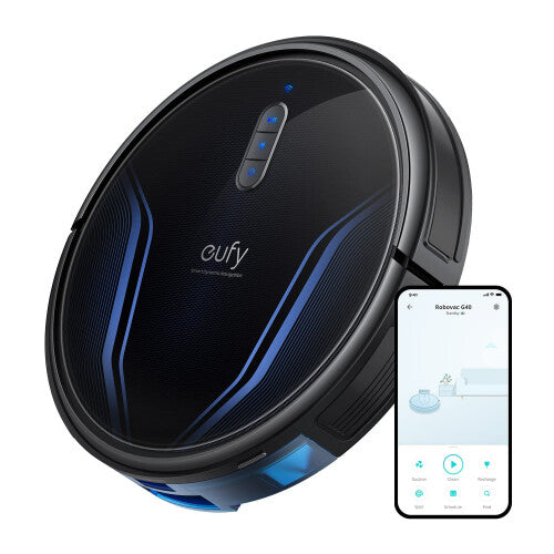 eufy RoboVac G40 Robot Vacuum Cleaner, Strong Suction, Wi-Fi Connected, Planned Pathfinding, Ultra-Slim Design, Automatic Charging