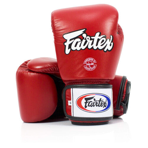 Fairtex Muay Thai Boxing Gloves. BGV1-BR Breathable Gloves. Training, Sparring Gloves for Boxing, Kick Boxing, MMA (Red, 12oz)