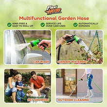 Flexi Hose Upgraded Expandable Garden Hose Pipe Including 8 Function Spray Gun Nozzle - Extra Strength with 2 cm Solid Brass Fittings