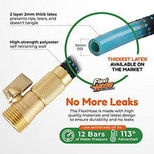Flexi Hose Upgraded Expandable Garden Hose Pipe Including 8 Function Spray Gun Nozzle - Extra Strength with 2 cm Solid Brass Fittings