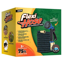 Flexi Hose Upgraded Expandable Garden Hose Pipe Including 8 Function Spray Gun Nozzle - Extra Strength with 2 cm Solid Brass Fittings