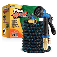 Flexi Hose Upgraded Expandable Garden Hose Pipe Including 8 Function Spray Gun Nozzle - Extra Strength with 2 cm Solid Brass Fittings
