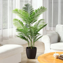 Fopamtri Artificial Areca Palm Plant 140CM Fake Palm Tree with 15 Trunks Faux Tree for Indoor Outdoor Modern Decoration Feaux