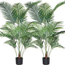 Fopamtri Artificial Areca Palm Plant 140CM Fake Palm Tree with 15 Trunks Faux Tree for Indoor Outdoor Modern Decoration Feaux