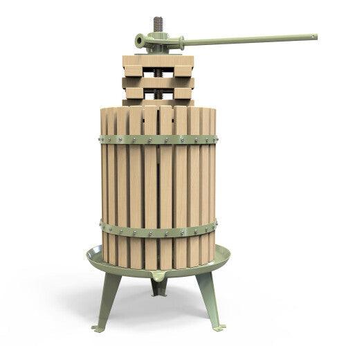 Fruit Wine Press - 100% Nature/Healthy Apple&Grape Crusher Manual Juice Maker for Kitchen, Solid Wood Basket