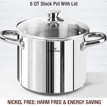 HOMI Chef 14-Piece Nickel Free Stainless Steel Cookware Set - Nickel Free Stainless Steel Pots and Pans Set