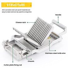 Huanyu Commercial Cheese Slicer with 1cm & 2cm Cutting Board Stainless Steel Cheese Cutter with Wire Multifunctional Wire Cutter for Cheese