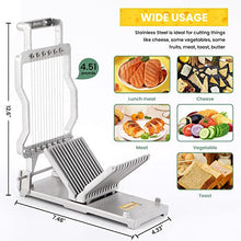 Huanyu Commercial Cheese Slicer with 1cm & 2cm Cutting Board Stainless Steel Cheese Cutter with Wire Multifunctional Wire Cutter for Cheese